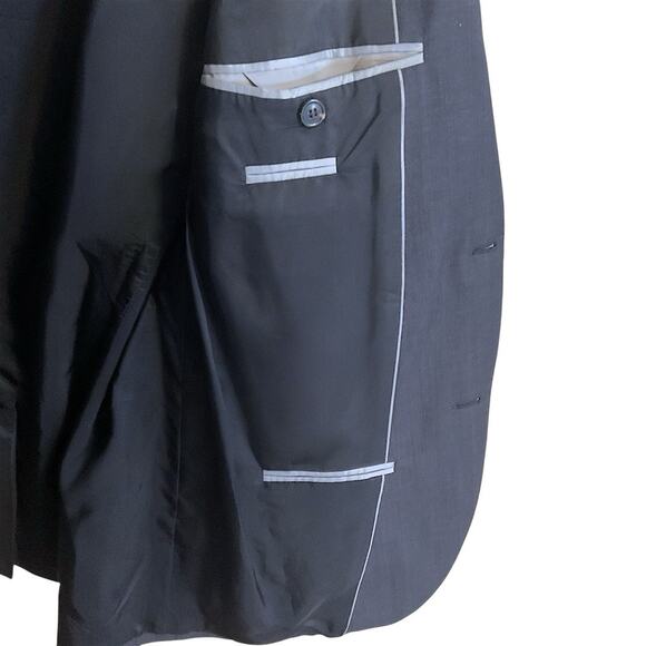 Hugo Boss Men's Jacket Navy Blue 42R The Jam75 Slim Fit Virgin Wool - Picture 8 of 16